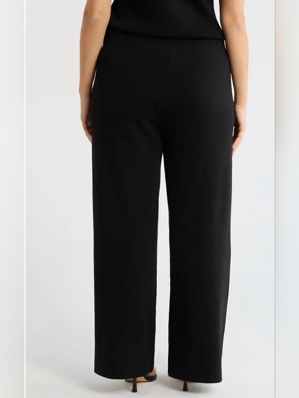 T Tahari Black Wide Leg Knit Trousers. Women's Sz 8. Office Classic Business New